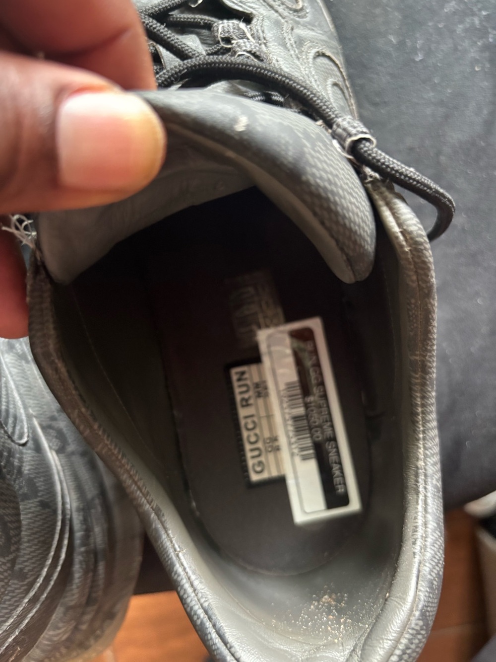 Men's Gucci Athletic Sneakers in Dark Gray - Picture 4 of 16